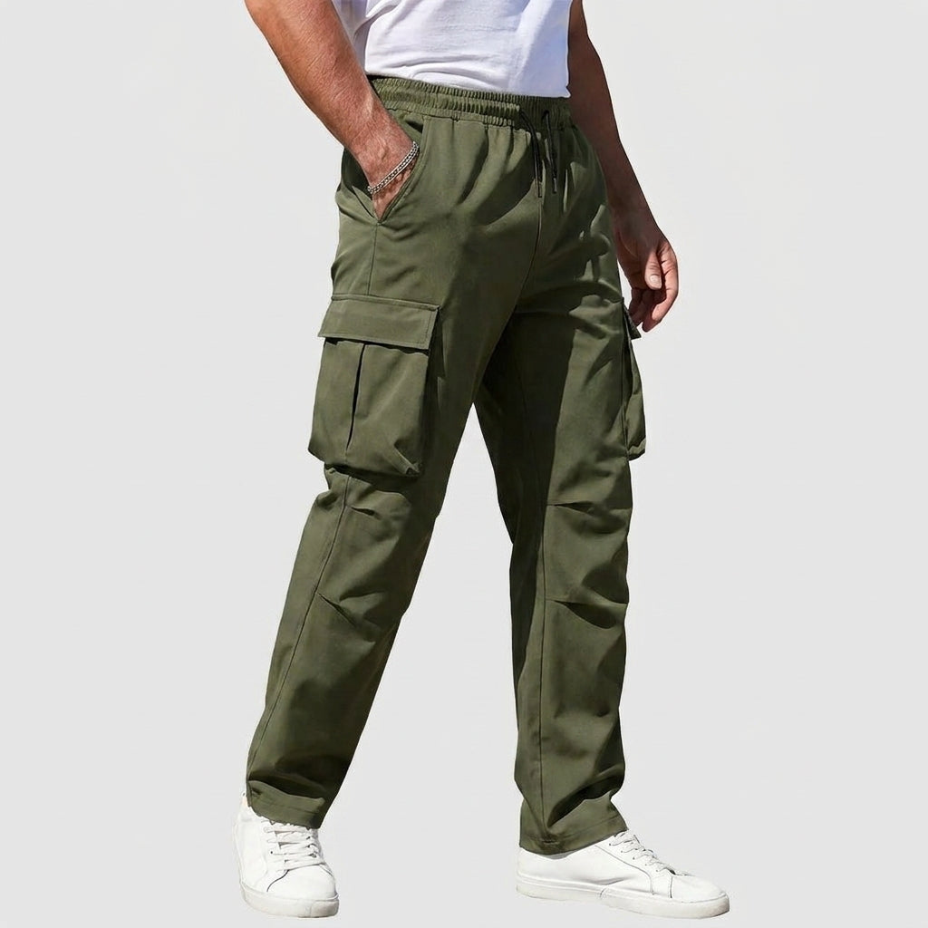 Men's Cargo Pants with Pockets | Drawstring