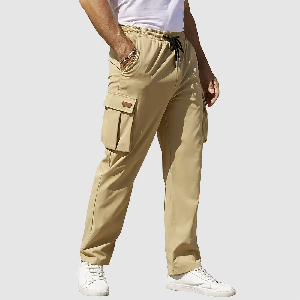 Men's Cargo Pants with Pockets | Drawstring
