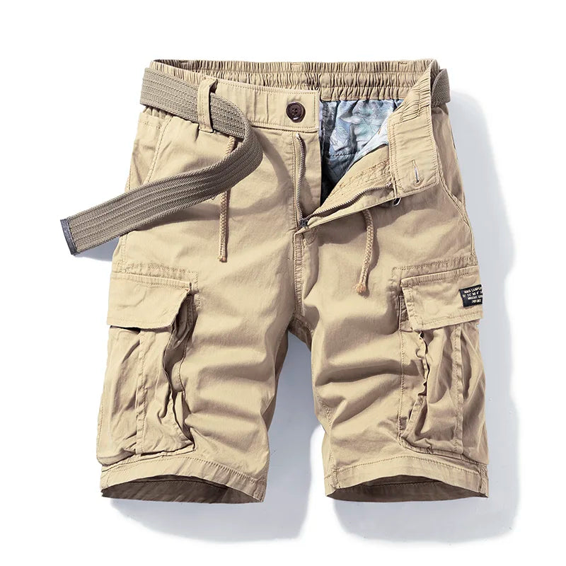 Men’s Cargo Shorts Drawstring Elastic Waist | Flap Pockets