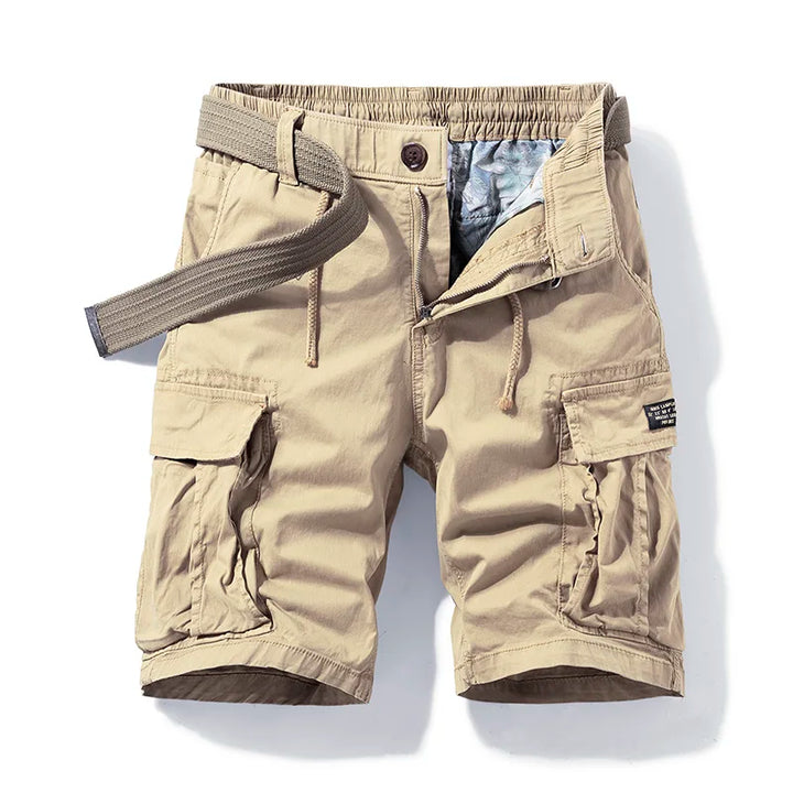 Men’s Cargo Shorts Drawstring Elastic Waist | Flap Pockets