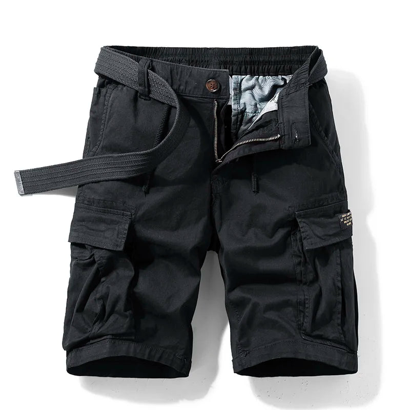 Men’s Cargo Shorts Drawstring Elastic Waist | Flap Pockets