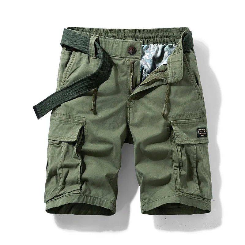 Men’s Cargo Shorts Drawstring Elastic Waist | Flap Pockets