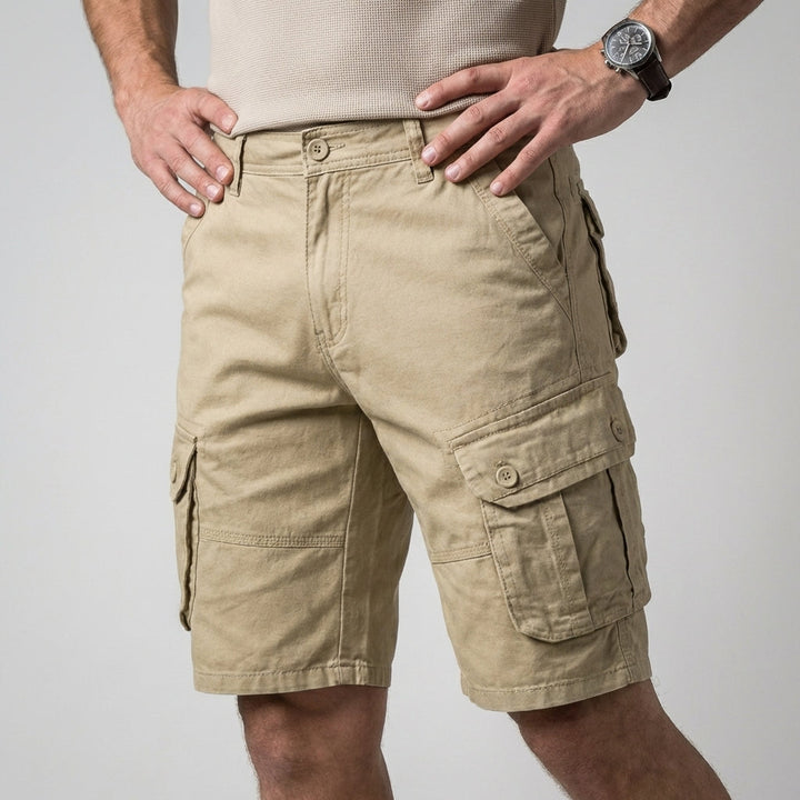 Men's Cargo Shorts Knee Length with Flap Pockets | Relaxed