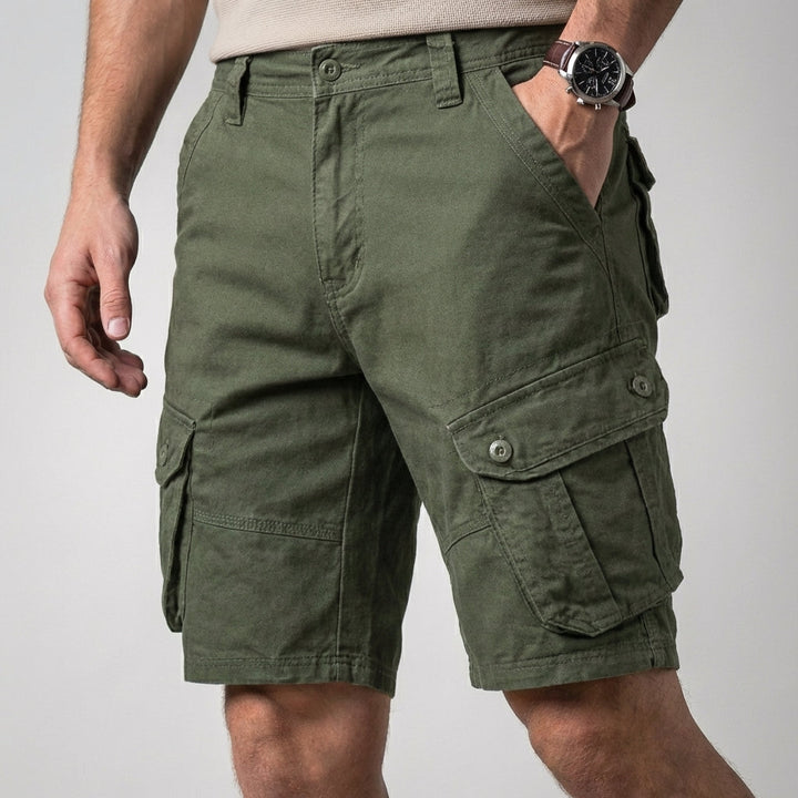 Men's Cargo Shorts Knee Length with Flap Pockets | Relaxed