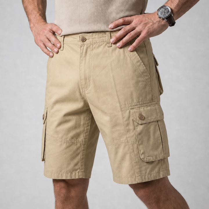Men's Cargo Shorts Knee Length with Flap Pockets | Relaxed