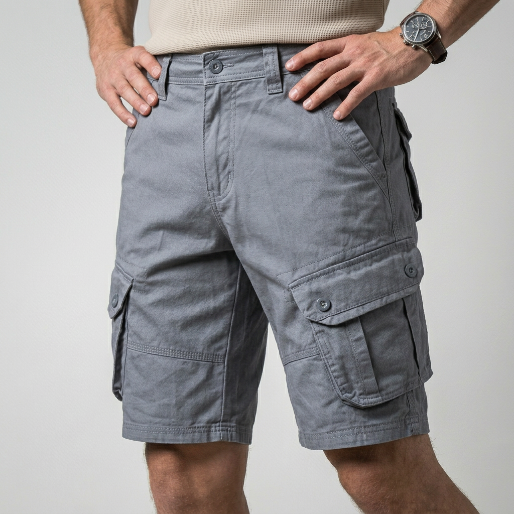 Men's Cargo Shorts Knee Length with Flap Pockets | Relaxed