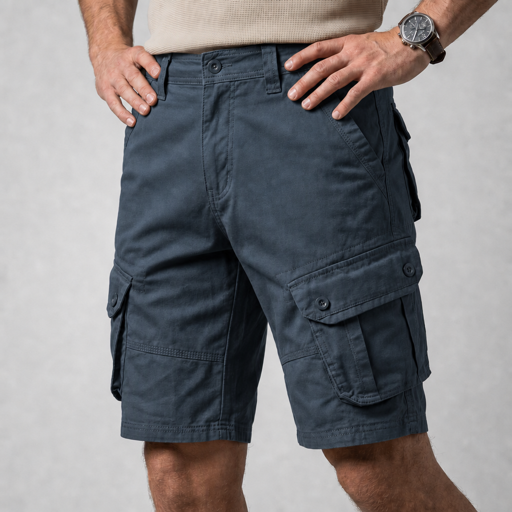 Men's Cargo Shorts Knee Length with Flap Pockets | Relaxed