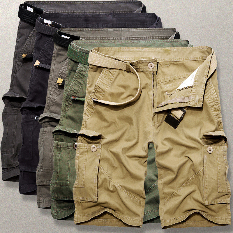 Men’s Cargo Shorts Multi Pocket Knee Length | Summer