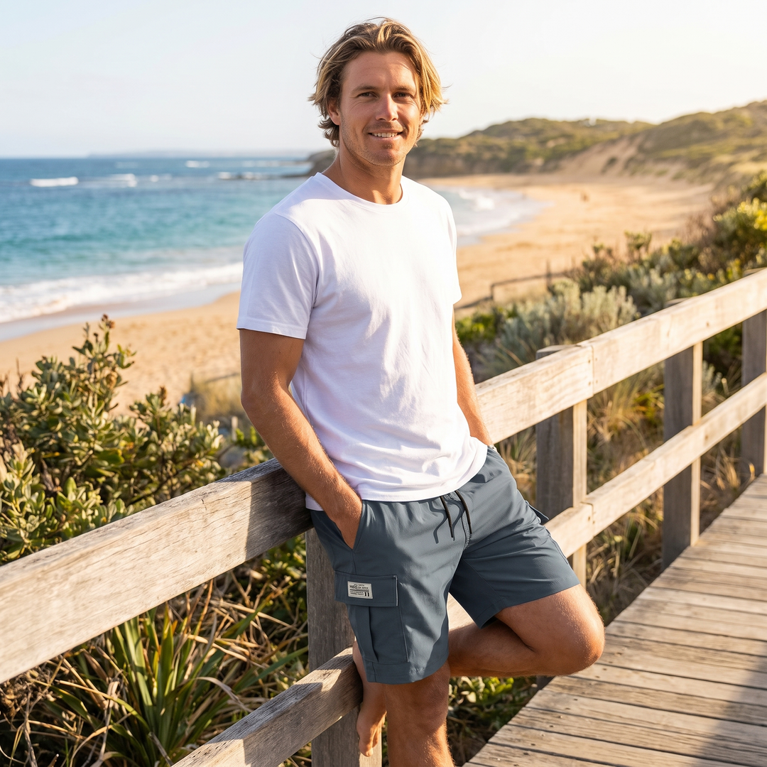 Men's Cargo Shorts with Drawstring & Patch Pocket | Utility