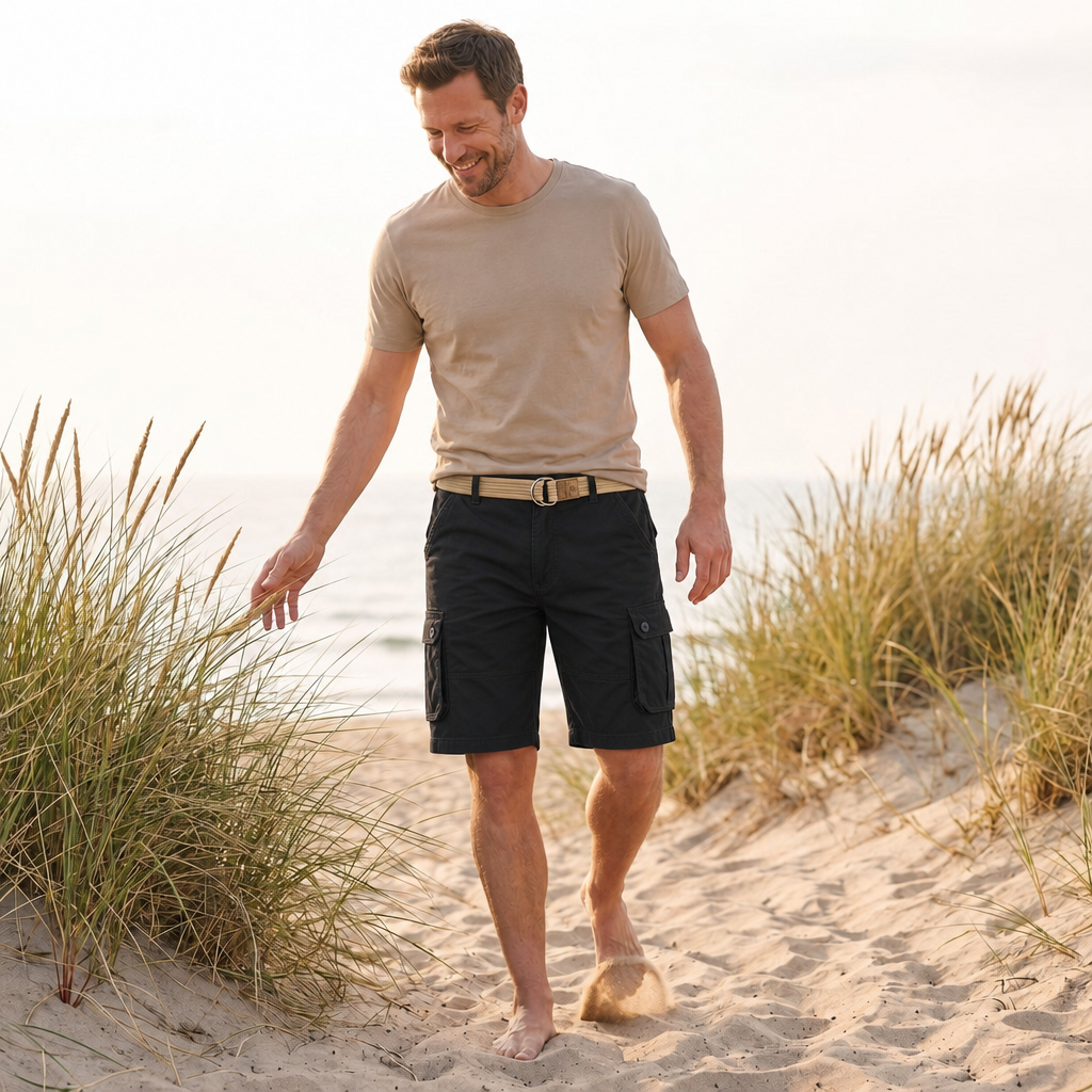 Men's Cargo Shorts with Side Pockets | Relaxed Fit