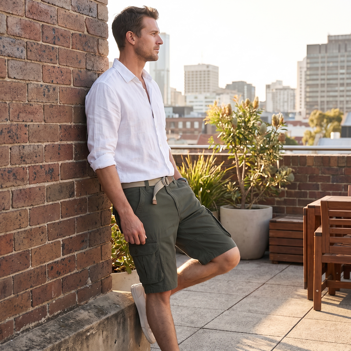 Men's Cargo Shorts with Side Pockets | Relaxed Fit
