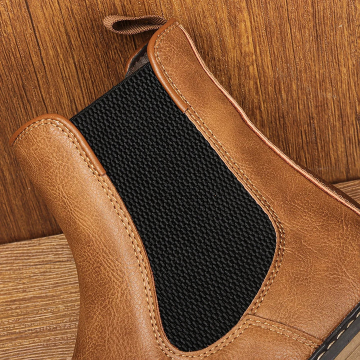 Men's Chelsea Boots with Brogue Detail & Pull Tab | Ankle