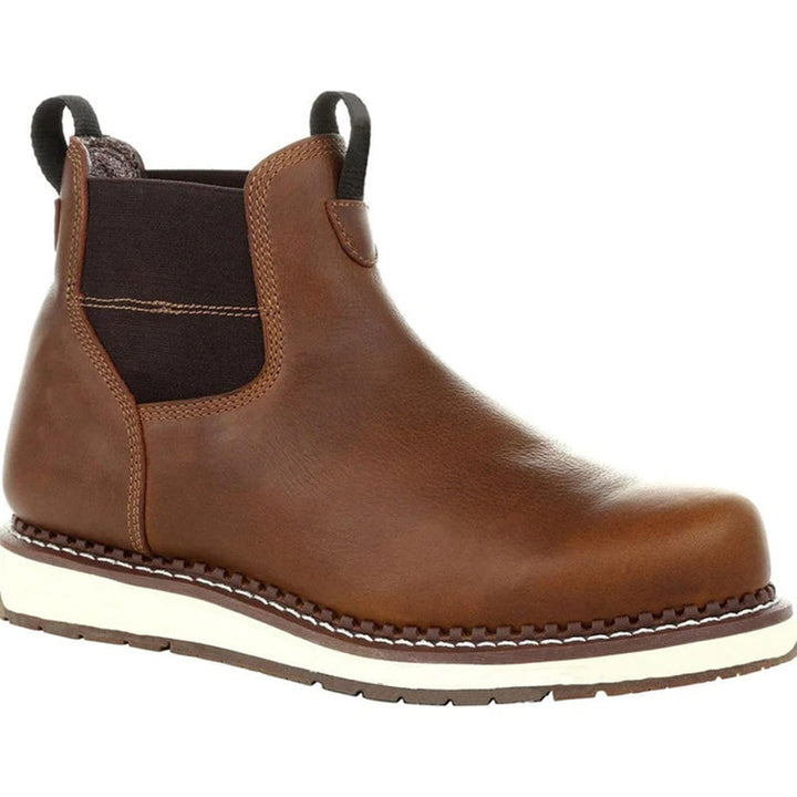Men's Chelsea Boots with Elastic Gusset | Wedge Sole