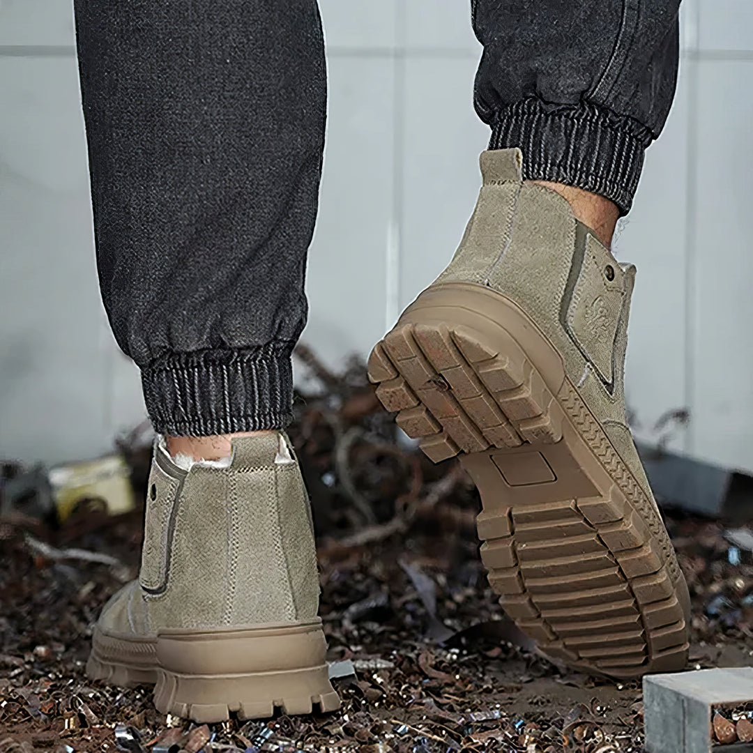 Men's Chelsea Work Boots with Lug Sole | Slip-On