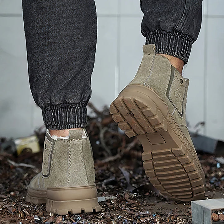 Men's Chelsea Work Boots with Lug Sole | Slip-On
