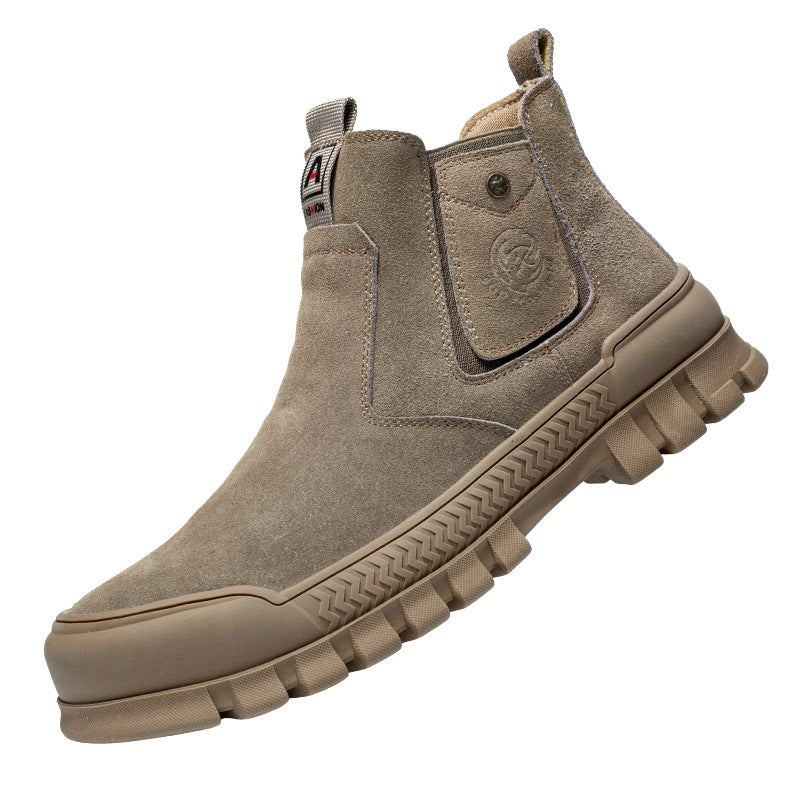 Men's Chelsea Work Boots with Lug Sole | Slip-On