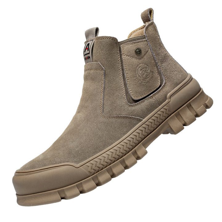 Men's Chelsea Work Boots with Lug Sole | Slip-On