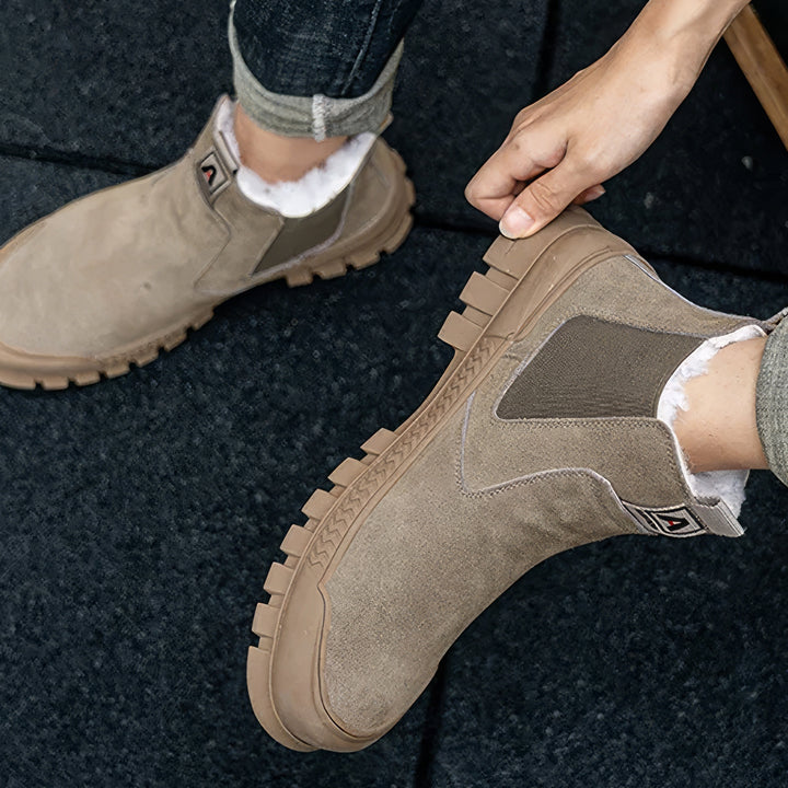 Men's Chelsea Work Boots with Lug Sole | Slip-On