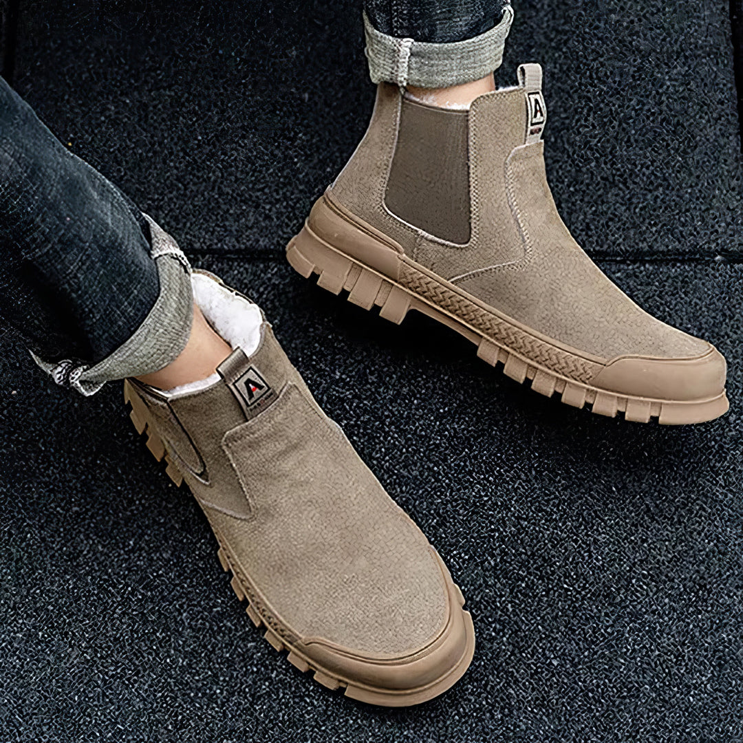 Men's Chelsea Work Boots with Lug Sole | Slip-On