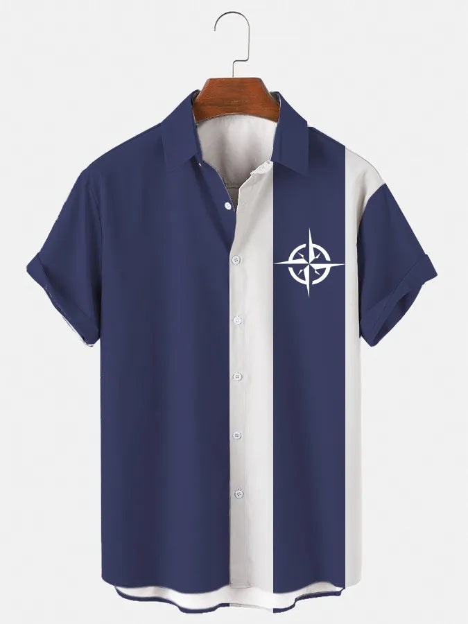 Men’s Christmas Hawaiian Shirt | Colour Block