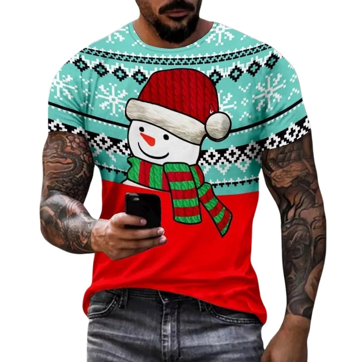 Men’s Christmas Tees All Over Print Crew Neck | Short Sleeve