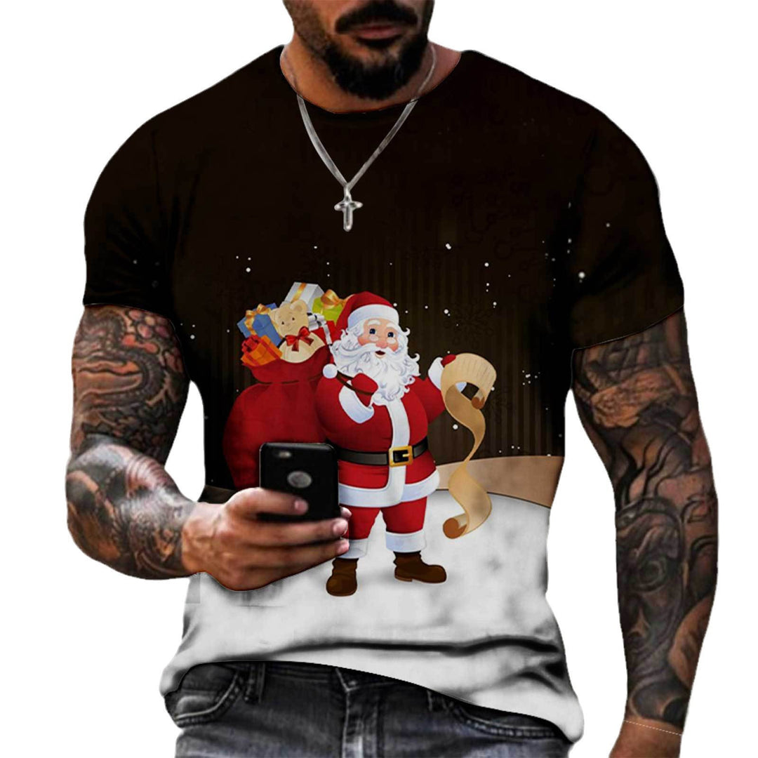Men’s Christmas Tees All Over Print Crew Neck | Short Sleeve