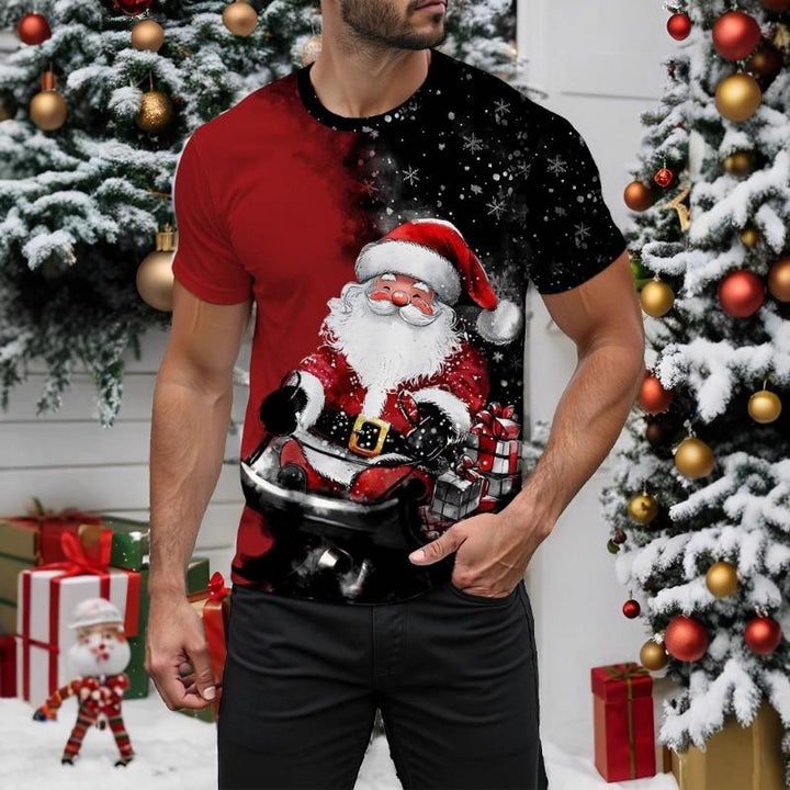 Men’s Christmas Tees Funny Graphic Print | Crew Neck