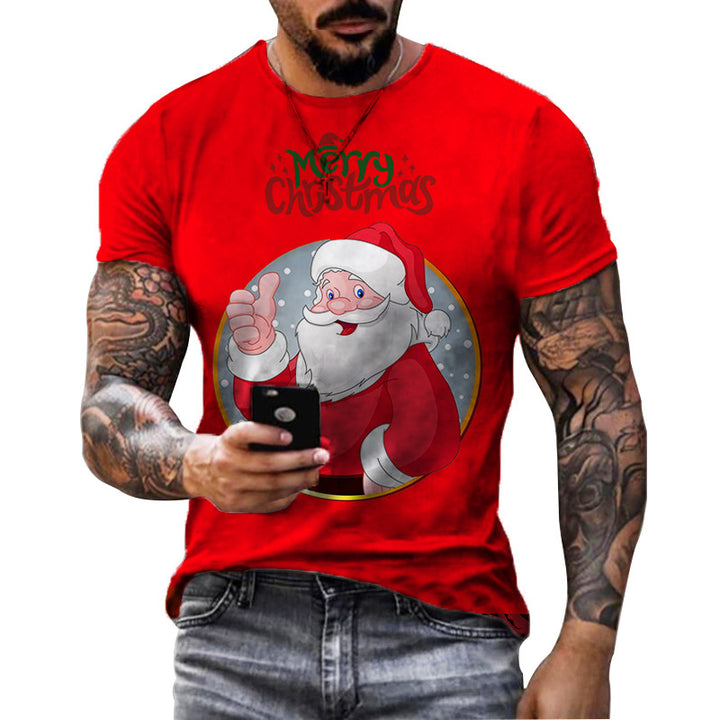 Men’s Christmas Tees with Santa Graphic | Short Sleeve