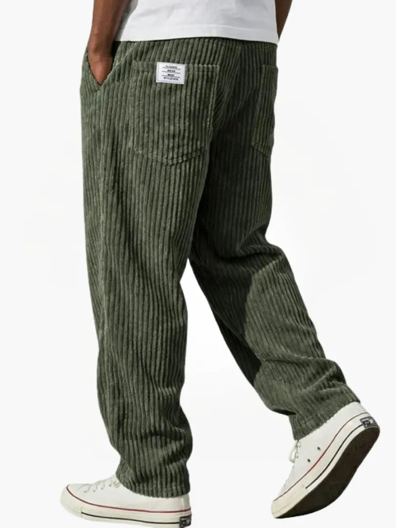 Men's Corduroy Pants with Back Pockets | Wide Leg