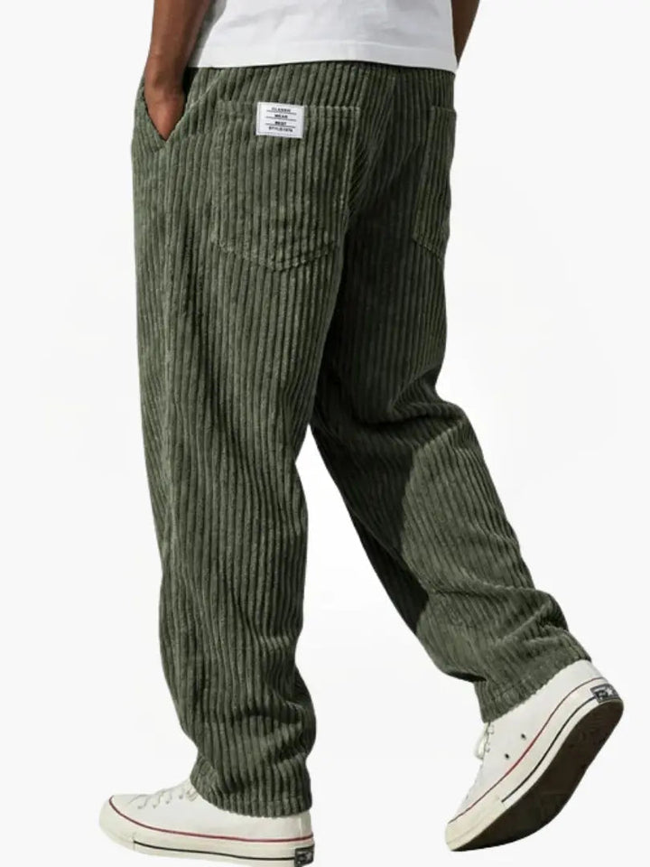 Men's Corduroy Pants with Back Pockets | Wide Leg