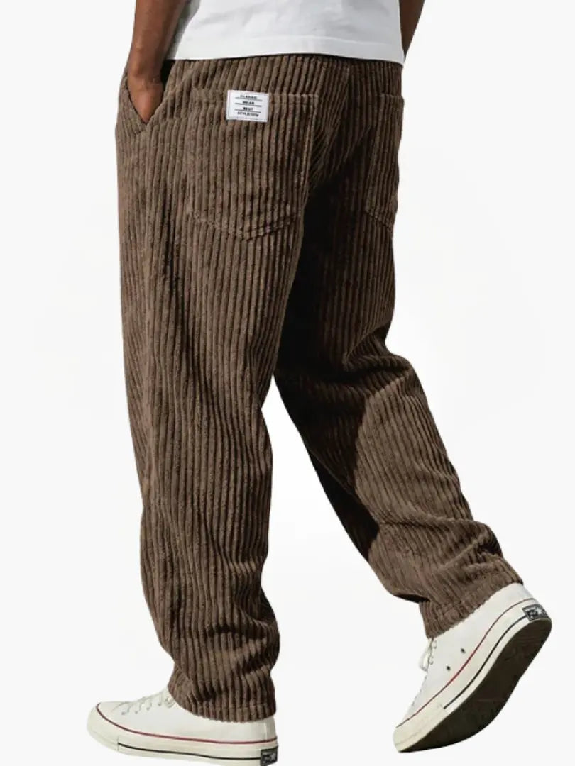 Men's Corduroy Pants with Back Pockets | Wide Leg