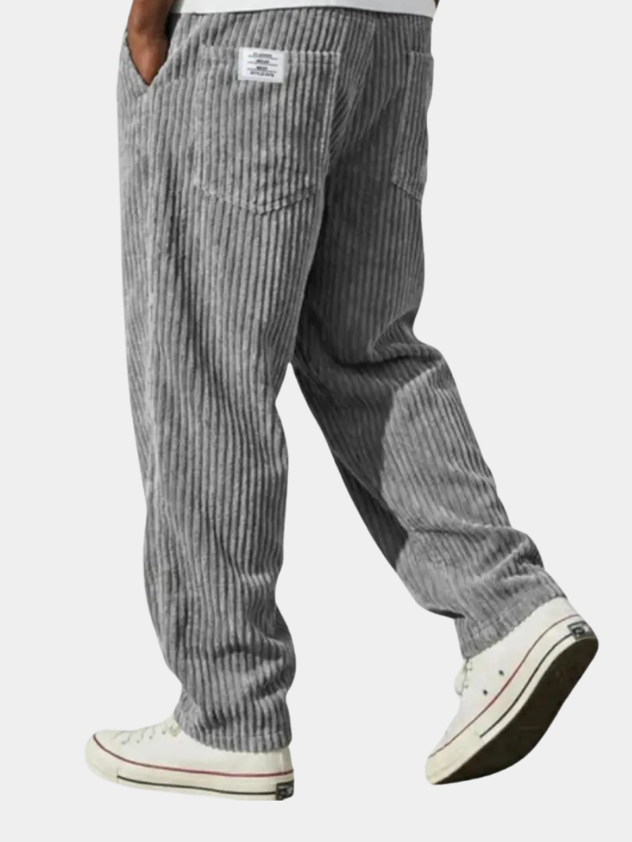 Men's Corduroy Pants with Back Pockets | Wide Leg