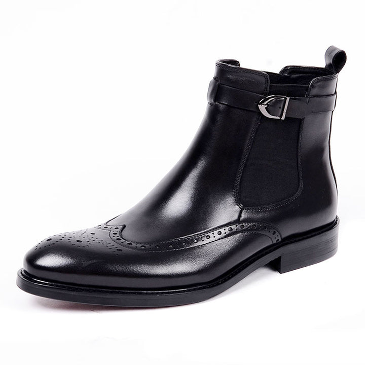 Men's Cowboy Boots Brogue Chelsea | Elastic Side