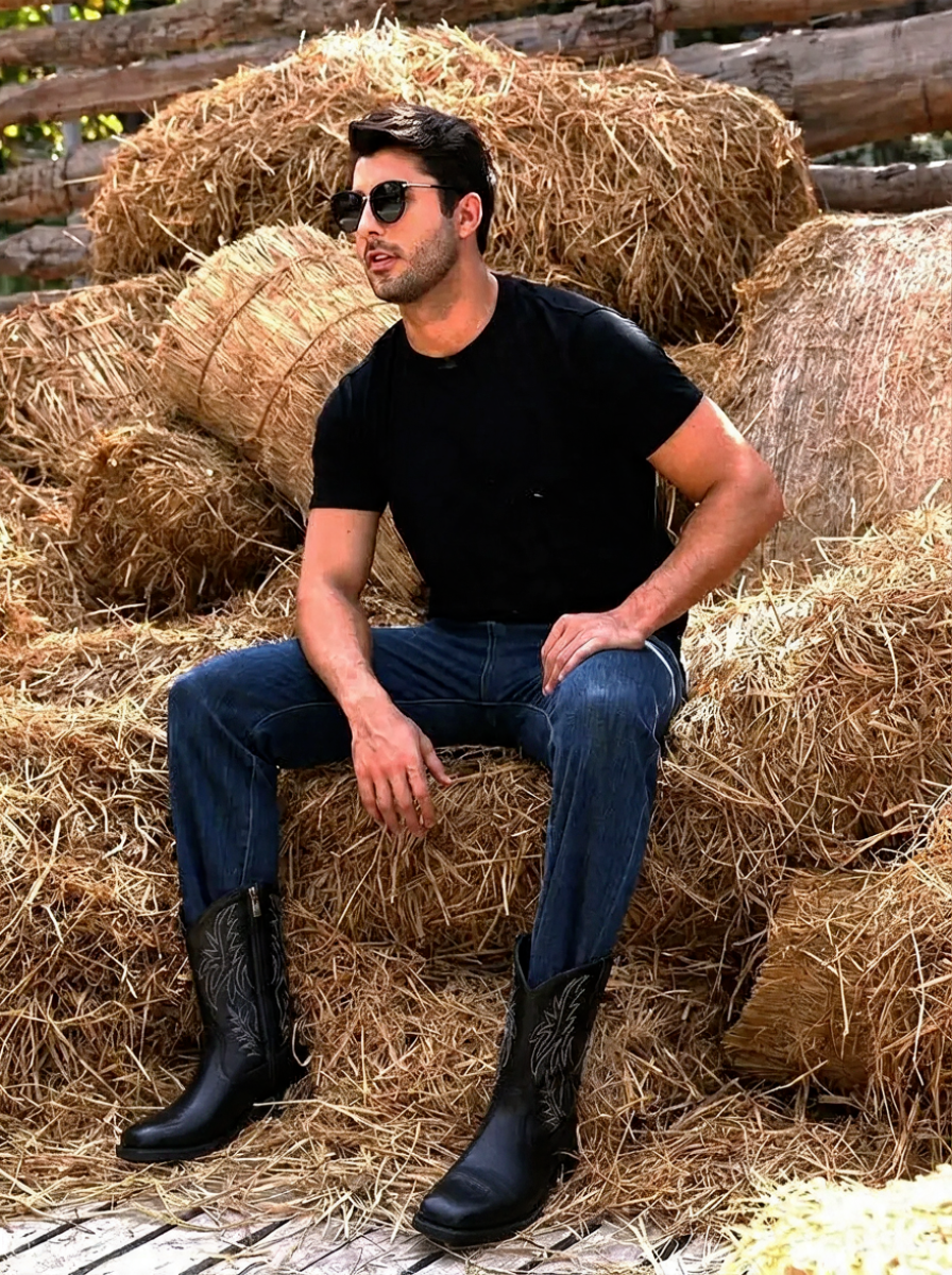Men’s Cowboy Boots Classic Western Style | Tall Riding Shoes