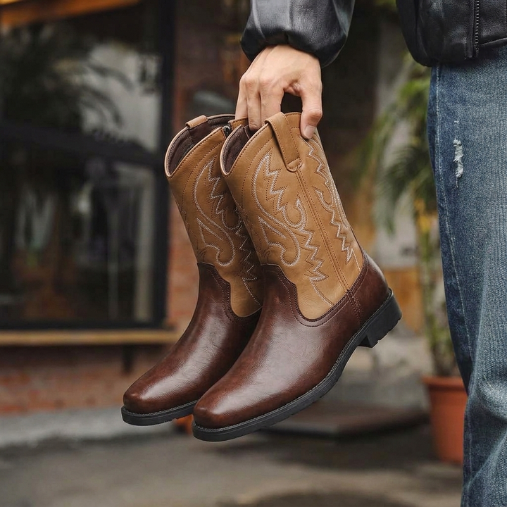 Men’s Cowboy Boots Classic Western Style | Tall Riding Shoes