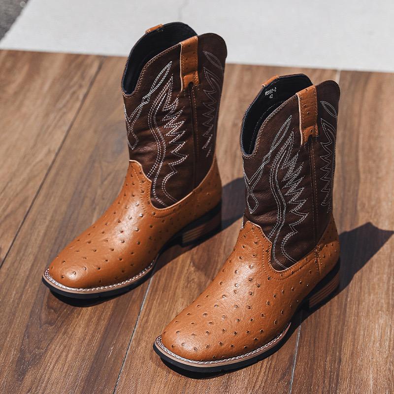 Men's Cowboy Boots Embroidered | Pull-On