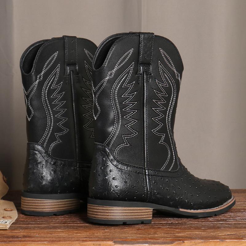 Men's Cowboy Boots Embroidered | Pull-On