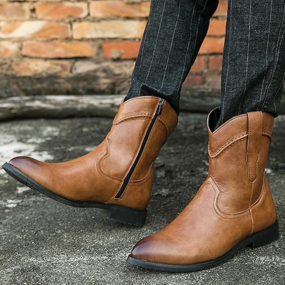 Men's Cowboy Boots Pointed Toe | Ankle Western