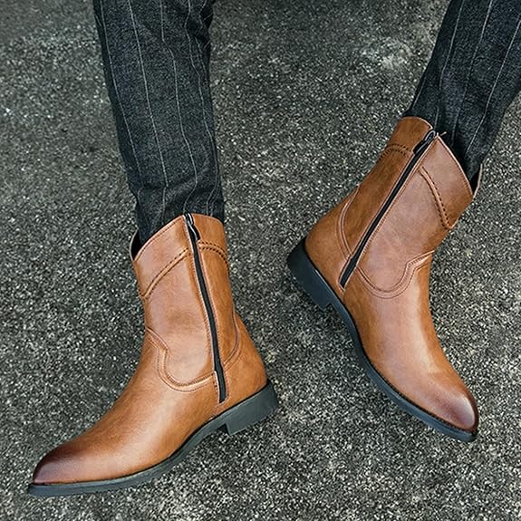 Men's Cowboy Boots Pointed Toe | Ankle Western