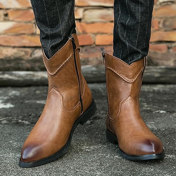 Men's Cowboy Boots Pointed Toe | Ankle Western