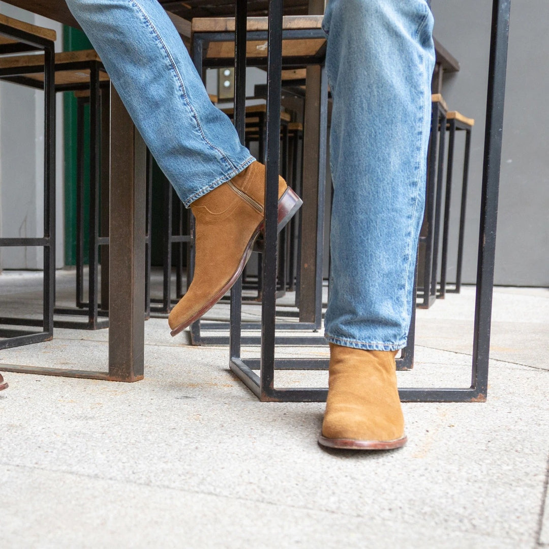 Men's Cowboy Boots Stacked Heel | Western
