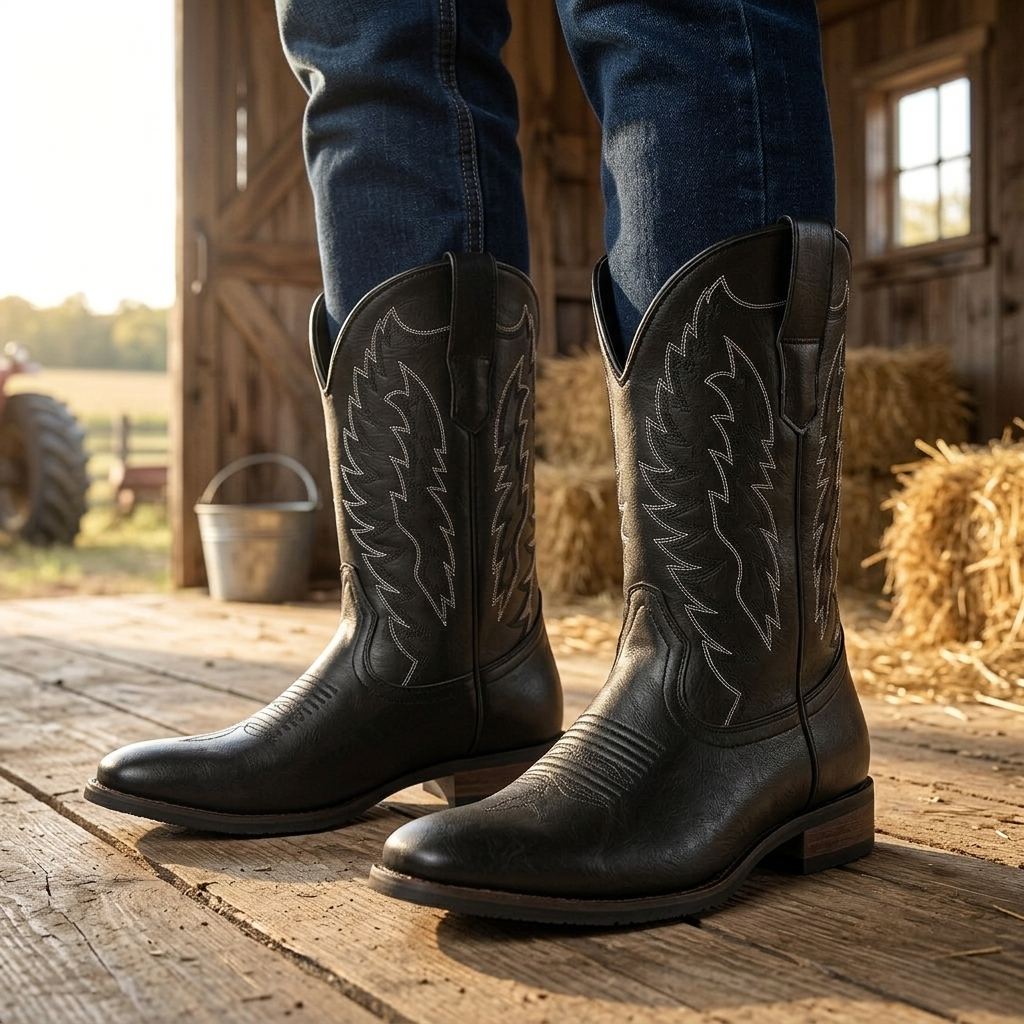 Men’s Cowboy Boots Western Style | Classic Mid Calf