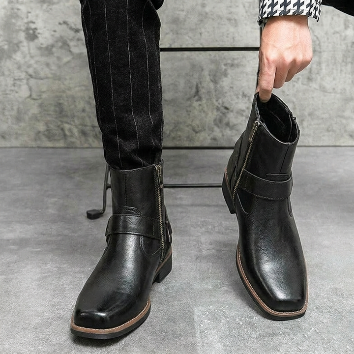 Men's Cowboy Boots with Ankle Strap | Western Style