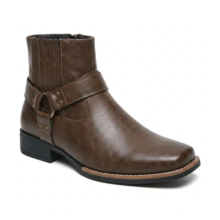 Men's Cowboy Boots with Ankle Strap | Western Style