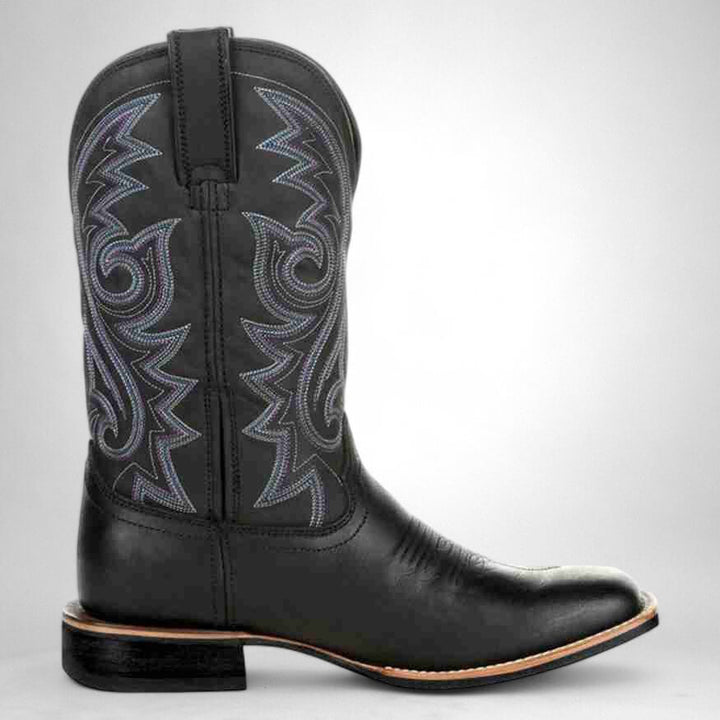 Men's Cowboy Boots with Embroidered Shaft & Pull On | Western