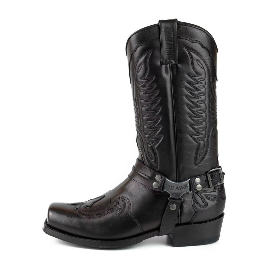 Men's Cowboy Boots with Harness Strap | Square Toe