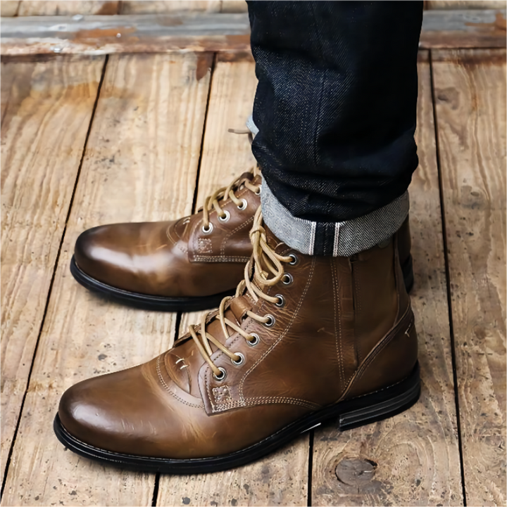 Men's Cowboy Boots with Lace Up | Ankle Combat
