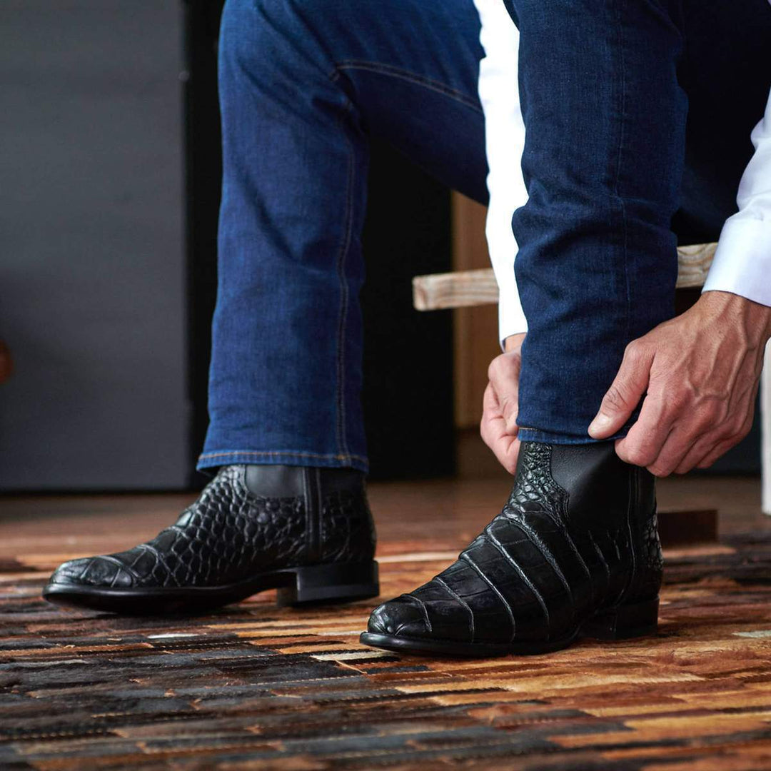 Men's Cowboy Boots with Round Toe | Roper Style