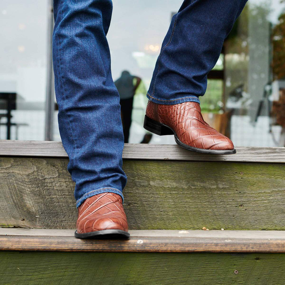Men's Cowboy Boots with Round Toe | Roper Style