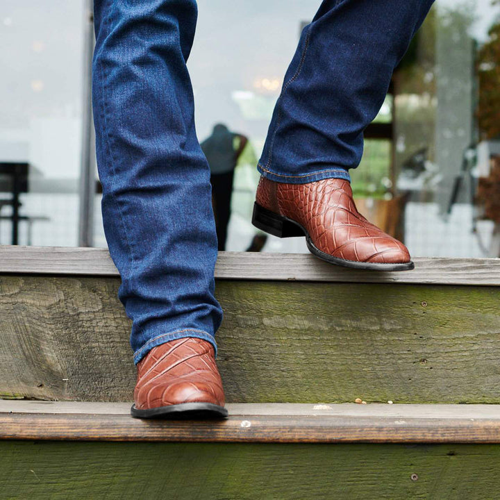 Men's Cowboy Boots with Round Toe | Roper Style